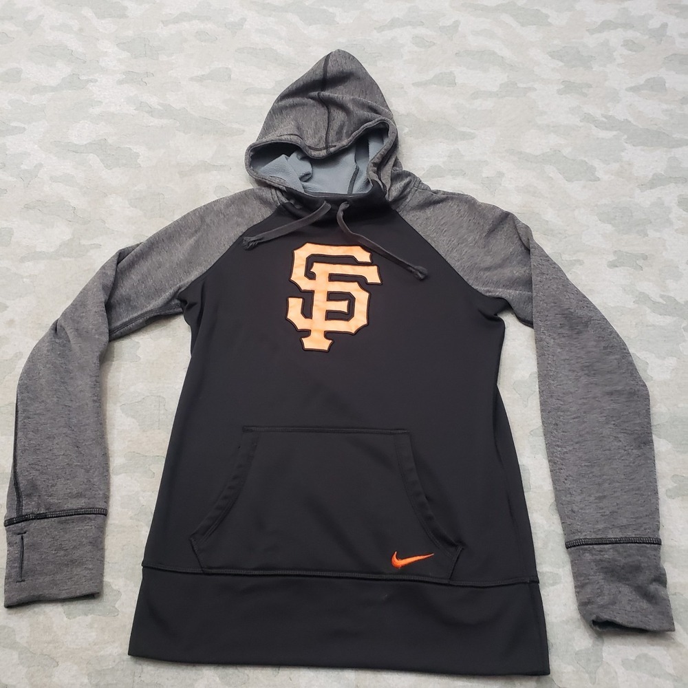 San Francisco Giants Sweatshirt Womens Small Gray Nike Therma Fit MLB Baseball